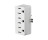 LEVITON 00698-004-00W 15A 125V GROUNDING TRIPLE OUTLET ADAPTER WHITE