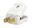 036-101-2WP WHITE 15AMP 2 POLE /2 WIRE PLUG STRAIGHT BLADE 125V RESIDENTIAL