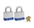 MASTER LOCK 3T NO.3 LONG SHACKLE KEYED ALIKE LAMINATED PADLOCK TWINPACK CARDED