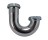 PLUMB PAK PP2CP J BEND 22 GAUGE 1 1/2" X 1 1/2" CHROME PLATED