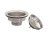 PLUMB PAK PP8PC STRAINER STAINLESS STEEL W/FIXED POST BASKET 3-1/2" DIAMETER
