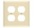 PASS & SEYMOUR  TP82ICC30 2-GANG WALL PLATE DUPLEX RECEPTACLE IVORY