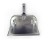DQB INDUSTRIES 72539 12" METAL DUST PAN BLACK 24 GAUGE HANG-UP HOLE