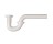 PLUMB PAK PP941W P TRAP 1-1/4" OD SLIP JOINT P TRAP WHITE PLASTIC