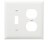PASS & SEYMOUR  TP18WCC12 2-GANG WALL PLATE TOGGLE/DUPLEX WITHOUT LINE WHITE