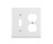 LEVITON 001-88005-000 TWO GANG COMBINATION WALLPLATE WHITE