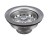 PLUMB PAK 1431SSBX SINK STRAINER STAINLESS STEEL WITH FIXED POST BASKET