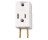 LEVITON 002-00531-00W 15A  125V POLARIZED PLUG-IN TRIPLE ADAPTER WHITE
