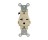 LEVITON 05821-S11-0IS COMMERCIAL 20A-250V SINGLE OUTLET IVORY