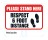 HILLMAN 843866 10" X 12" CORRUGATED RESPECT 6 FOOT DISTANCE CONE SIGN 6 PACKS