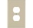 LEVITON 001-86103 OVERSIZED 1 GANG THEMOSET PLASTIC RECEPTACLE PLATE IVORY