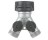 GILMOUR 15 ZINC METAL "Y" HOSE CONNECTOR WITH SHUT OFF VALVE