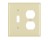 PASS & SEYMOUR  TP18ICC12 1-GANG NYLON PLATE TOG/DUPLEX RECEPTACLE IVORY