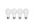 SATCO S39596 9.5W A19 LED 2700K MEDIUM BASE 220 DEG BEAM ANGLE NONDIMMABLE 4PK