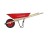 G-FORCE 52608 RED STEEL 4.0 CUBIC FOOT WHEELBARROW