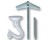 OOK 534516 WHITE SWAG HOOK ENAMEL FINISH (2PK)