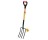 G-FORCE 52934 4 TINE SPADING FORK 40" WOOD D-HANDLE WITH RUBBERIZED GRIP