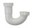 PLUMB PAK PP66-2W SINK TRAP J BEND 1 1/2" OR 1 1/4" X 1 1/2" WHITE PLASTIC