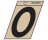 P-T 839428 3" BLACK ON GOLD LETTER O ANGLE-CUT MYLAR SELF ADHESIVE