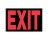 P-T 839892 8" X 12" EXIT SIGN RED & BLACK STYRENE