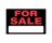 P-T 839928 8" X 12" FOR SALE SIGN STYRENE RED & BLACK