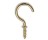 OOK 50351 7/8" BRASS PLATED CUP HOOKS (8PK) INTERIOR EXTERIOR USE SHARP POINT