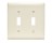 PASS & SEYMOUR  TP2LACC30 2-GANG NYLON WALL PLATE SWITCHES LIGHT ALMOND