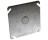 RACO 0753 4" SQUARE FLAT COVER WITH 1/2" CENTER KNOCK OUT