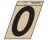 P-T 839478 3" BLACK ON GOLD NUMBER 0 ANGLE-CUT MYLAR SELF ADHESIVE