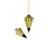STANLEY 47-973 8OZ BRASS PLUMB BOB WITH EXTRA TIP 8.7" OVERALL LENGTH
