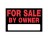 P-T 839930 8" X 12" FOR SALE BY OWNER STYRENE SIGN RED & BLACK