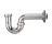 PLUMB PAK PP100CP P TRAP 22 GAUGE 1-1/4" X 1-1/4" CHROME PLATED WITH FLANGE