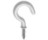 OOK 50352 7/8" WHITE VINYL CUP HOOKS (4PK) INTERIOR EXTERIOR USE SHARP POINT
