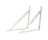 G-FORCE 41273 12" X 12" WHITE FOLDING SHELF BRACKETS (2PC) WITH SCREWS