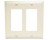 PASS & SEYMOUR  TP262LACC30 2-GANG WALL PLATE 2 DECO WITHOUT LINE LIGHT ALMOND