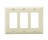 PASS & SEYMOUR  TP263ICC12 3-GANG WALL PLATE 3SPLEX WITHOUT LINE IVORY