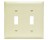 PASS & SEYMOUR  TP2ICC30 2-GANG WALL PLATE 2 TOGGLE IVORY