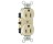 PASS & SEYMOUR  CRB5262ICC12 15A 125V CC12 CONSTRUCT DUPLEX RECEPTACLE IVORY