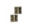 G-FORCE 42255 SQUARE CORNER POLISHED BRASS 3-1/2" BUTT HINGES PAIR WITH SCREWS