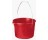 IPL 1124143 RED #12 10 QT PLASTIC REINFORCED PAIL W/ SPRING STEEL RIM