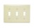 PASS & SEYMOUR  TP3ICC12 3-GANG WALL PLATE 3 TOG W/O LINE IVORY