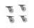 SHEPHERD 9054 1-5/8" LIGHT DUTY PLASTIC FURNITURE CASTER PLATE WHITE (4CD)