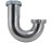 PLUMB PAK PP7CP J BEND SINK TRAP 22 GAUGE 1 1/2" BRASS CHROME PLATED