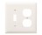 PASS & SEYMOUR  TP18WCC12 2-GANG WALL PLATE TOGGLE/DUPLEX WITHOUT LINE WHITE