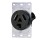 LEVITON R30-05207-S10 30A-125/250V STRAIGHT BLADE FLUSH MOUNT OUTLET BLACK