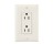 PASS & SEYMOUR  885LACC14 15A 125V AC CC DECOR OUTLET 2-POLE 3-WIRE LGHT ALMND
