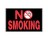 P-T 839896 8" X 12" NO SMOKING STYRENE SIGN RED & BLACK