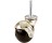 SHEPHERD 9352 1-5/8" HOODED BALL CASTER BRIGHT BRASS STEM-02  (2CD)